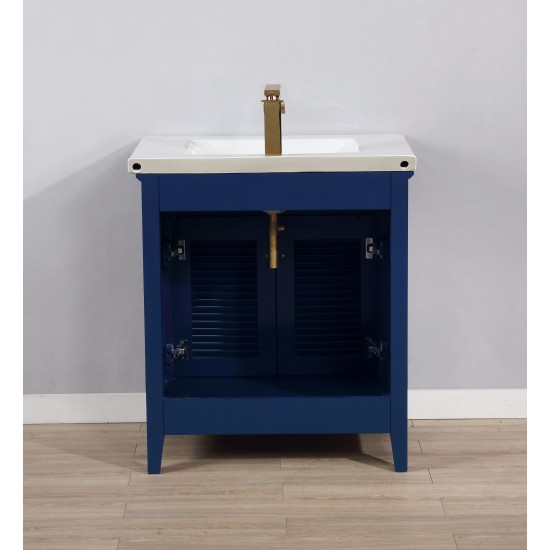 Cameron 30" Single Sink Vanity in Blue