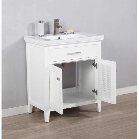 Cameron 30" Single Sink Vanity in White