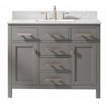 Valentino 42" Single Vanity in Gray