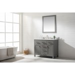 Valentino 42" Single Vanity in Gray