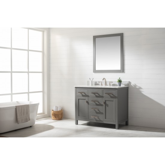 Valentino 42" Single Vanity in Gray