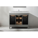 Valentino 42" Single Vanity in Gray
