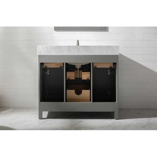 Valentino 42" Single Vanity in Gray