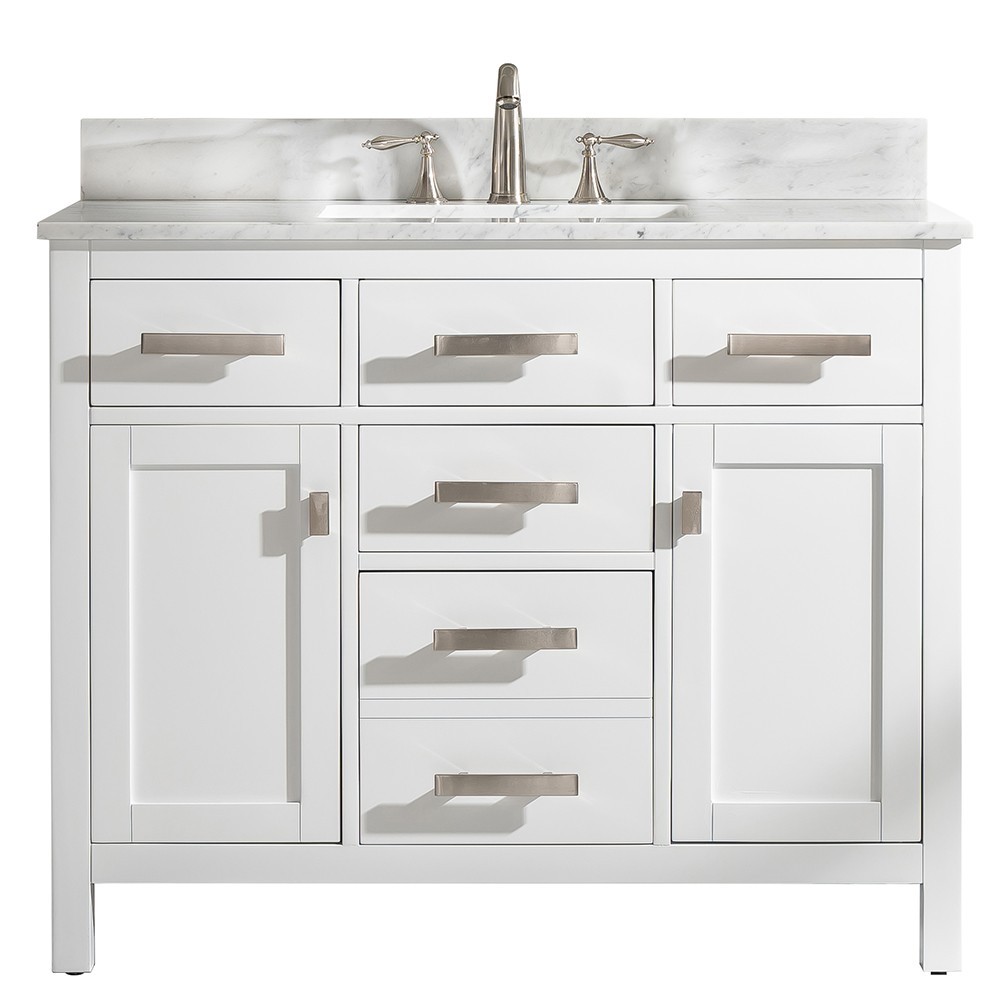 Valentino 42" Single Vanity in White