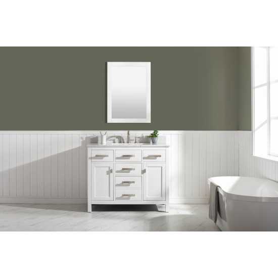 Valentino 42" Single Vanity in White