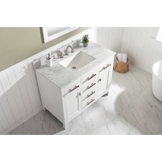 Valentino 42" Single Vanity in White