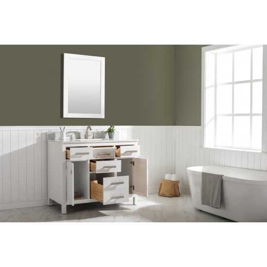 Valentino 42" Single Vanity in White