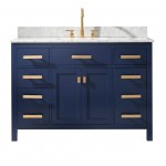 Valentino 48" Single Sink Vanity in Blue