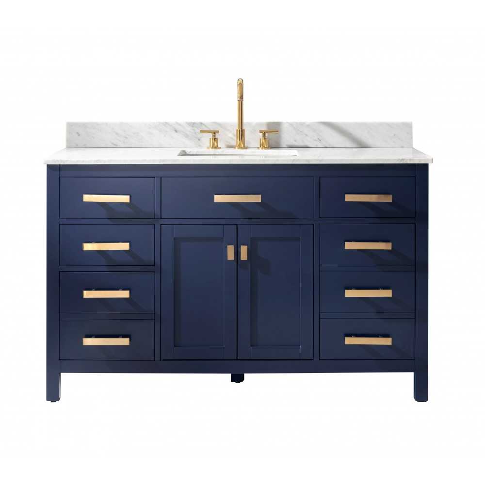 Valentino 54" Single Sink Vanity in Blue