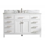 Valentino 54" Single Sink Vanity in White