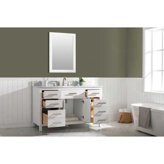 Valentino 54" Single Sink Vanity in White