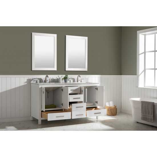 Valentino 60" Double Sink Vanity in White