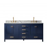 Valentino 72" Double Sink Vanity in Blue