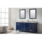 Valentino 72" Double Sink Vanity in Blue