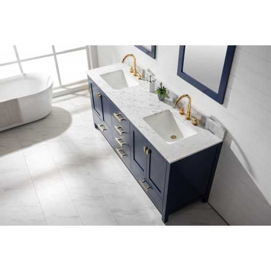 Valentino 72" Double Sink Vanity in Blue