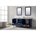 Valentino 72" Double Sink Vanity in Blue