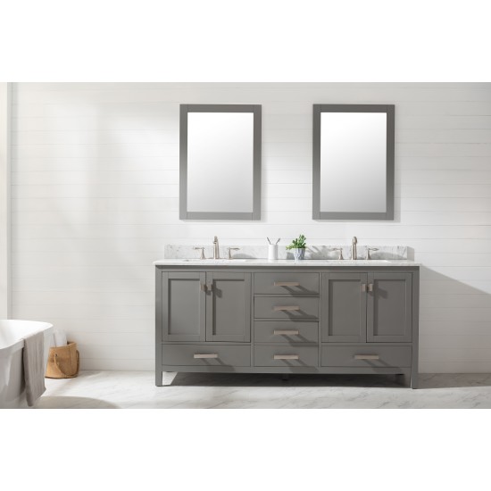 Valentino 72" Double Sink Vanity in Gray