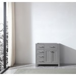 Caroline Parkway 36" Single Cabinet in Cashmere Gray