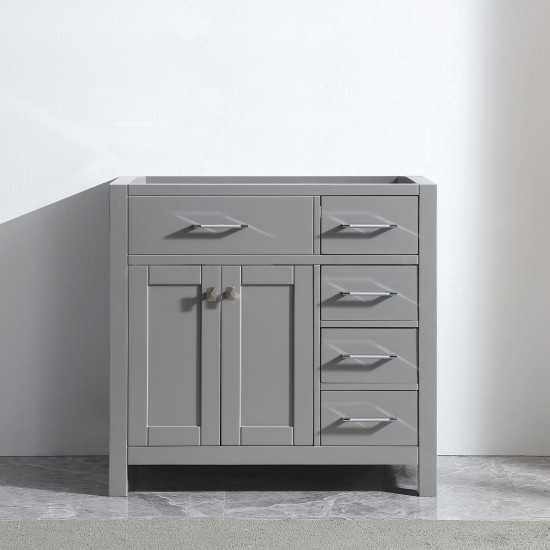 Caroline Parkway 36" Single Cabinet in Cashmere Gray