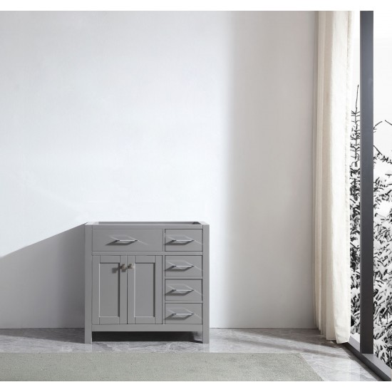 Caroline Parkway 36" Single Cabinet in Cashmere Gray