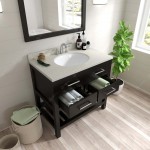 Caroline Estate 36" Single Bath Vanity in Espresso with White Quartz Top and Round Sink