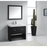 Gloria 36" Single Bath Vanity in Espresso and Square Sink and Matching Mirror