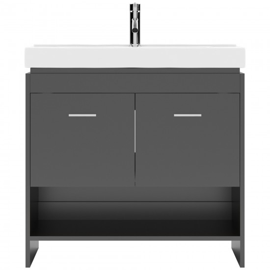 Gloria 36" Single Bath Vanity in Espresso and Square Sink