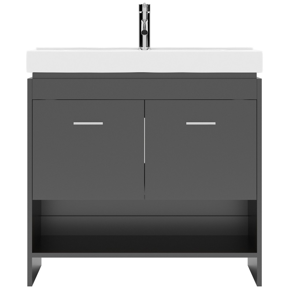 Gloria 36" Single Bath Vanity in Espresso and Square Sink