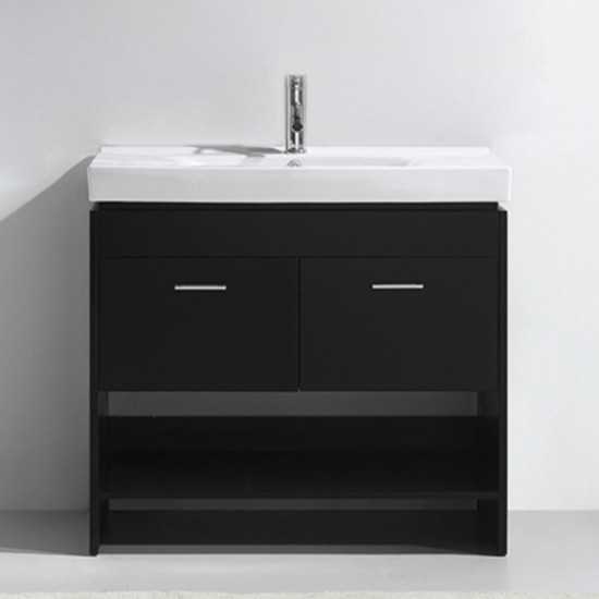 Gloria 36" Single Bath Vanity in Espresso and Square Sink