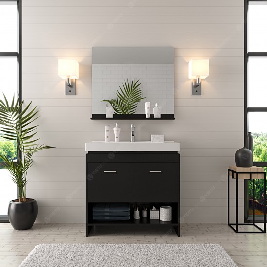 Gloria 36" Single Bath Vanity in Espresso and Square Sink