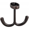 1-9/16" Double zinc ceiling mount hook. Finish: DBAC.