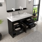 Gloria 48" Single Bath Vanity in Espresso and Square Sink with Brushed Nickel Faucet and Matching Mirror