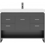 Gloria 48" Single Bath Vanity in Espresso and Square Sink