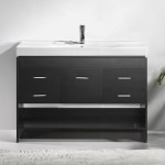 Gloria 48" Single Bath Vanity in Espresso and Square Sink