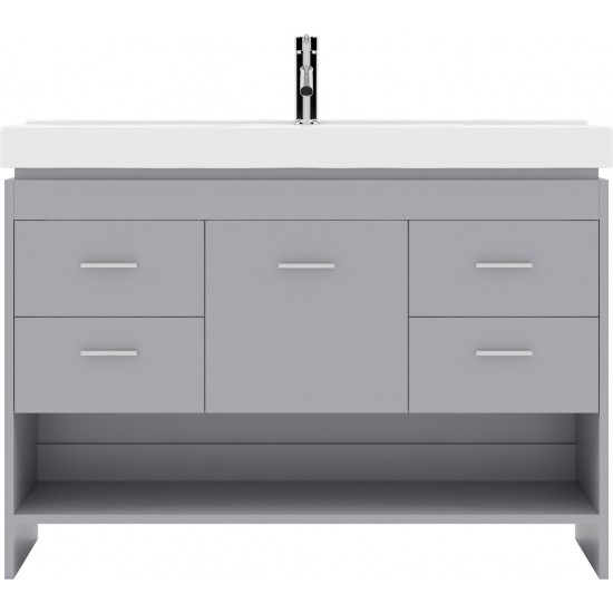 Gloria 48" Single Bath Vanity in Gray and Square Sink