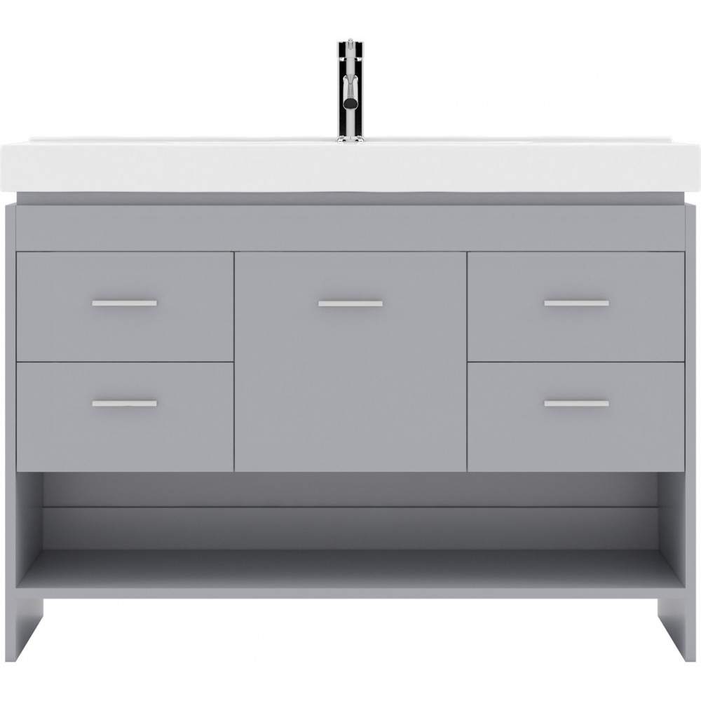 Gloria 48" Single Bath Vanity in Gray and Square Sink