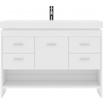 Gloria 48" Single Bath Vanity in White and Square Sink