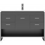 Gloria 48" Single Bath Vanity in Espresso and Square Sink