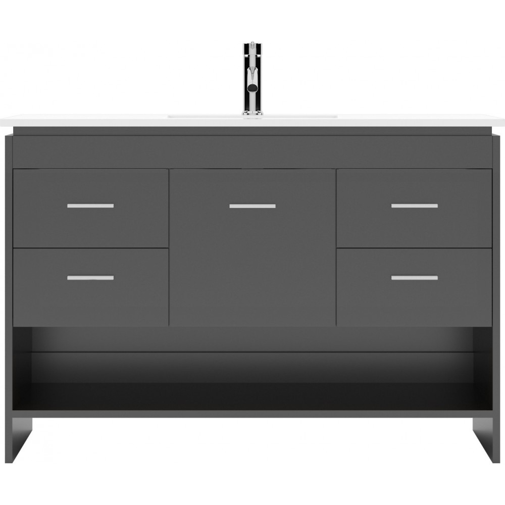 Gloria 48" Single Bath Vanity in Espresso and Square Sink