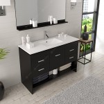 Gloria 48" Single Bath Vanity in Espresso and Square Sink