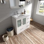 Zola 36" Single Bath Vanity in White and Square Sink