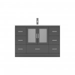 Zola 48" Single Bath Vanity in Espresso and Square Sink with Brushed Nickel Faucet