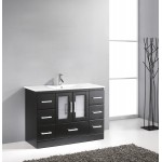 Zola 48" Single Bath Vanity in Espresso and Square Sink with Brushed Nickel Faucet