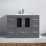 Zola 48" Single Bath Vanity in Gray and Square Sink