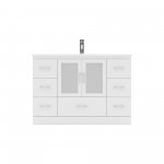 Zola 48" Single Bath Vanity in White and Square Sink