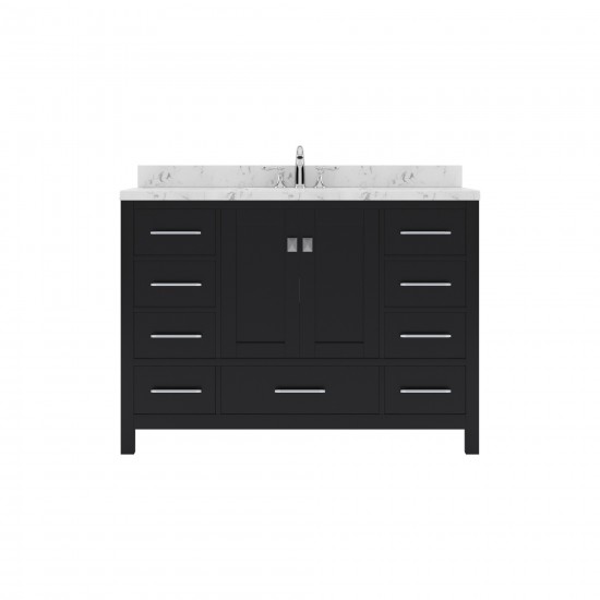 Caroline Avenue 48" Single Bath Vanity in Espresso with White Quartz Top and Square Sink