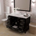 Caroline Avenue 48" Single Bath Vanity in Espresso with White Quartz Top and Square Sink