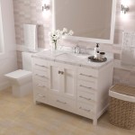 Caroline Avenue 48" Single Bath Vanity in White with White Quartz Top and Square Sink
