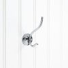 3-13/16" Double zinc wall mount hook. Finish: PC.