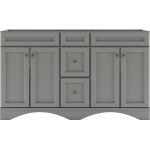 Talisa 60" Double Cabinet in Cashmere Gray